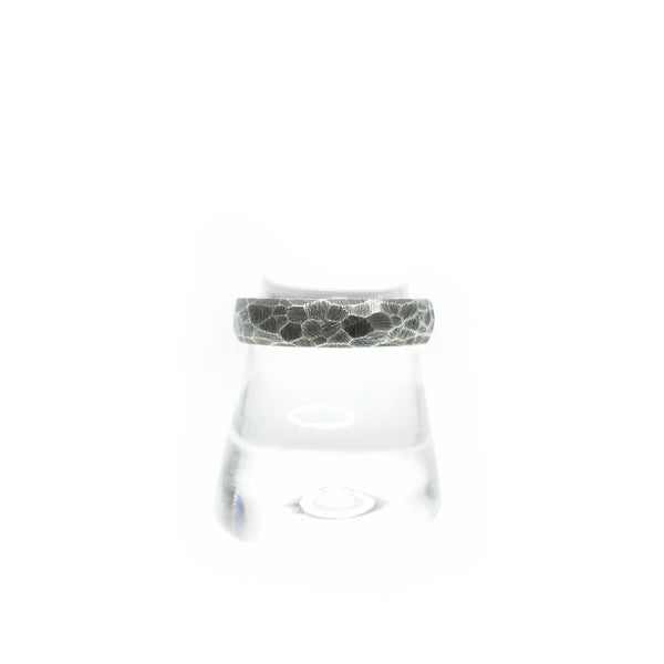 Sterling Silver Faceted Ring